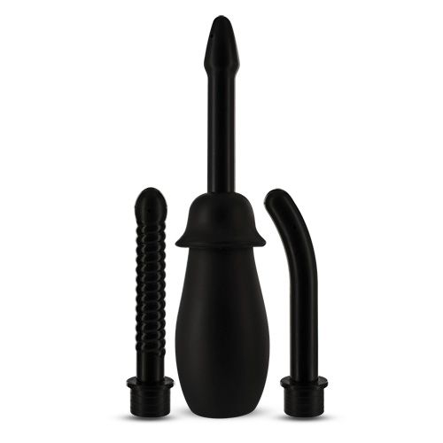 Чёрный анальный душ с тремя сменными насадками Toyz4lovers SPLASH LOVE DOUCHE T4L-00800782