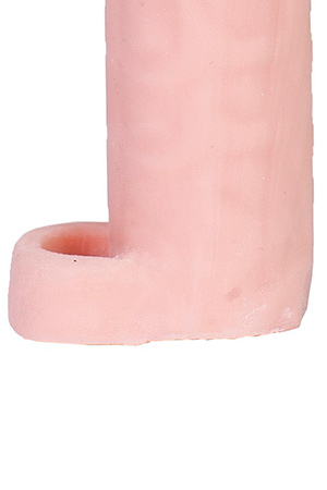 Насадка-удлинитель телесного цвета с подхватом под мошонку Kanikule Extender Cap 2 KL-7011-01 (20,3 см)