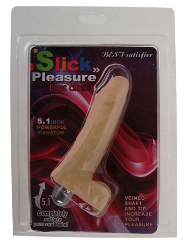 Телесный мини-вибромассажёр с мошонкой Baile BI-040016-1002 (12,5 см)