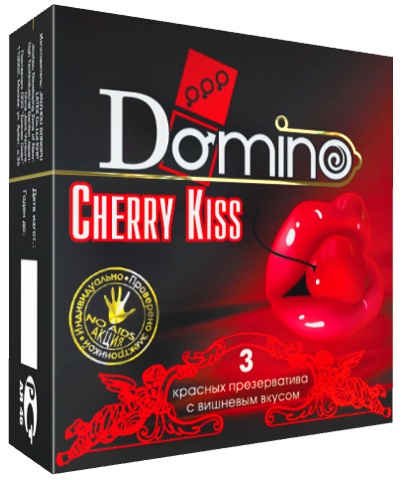 Презервативы со вкусом вишни Domino Cherry Kiss №3 (3 шт)