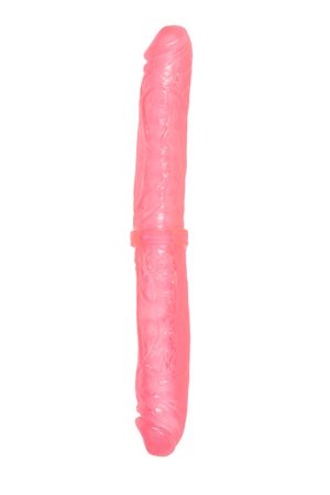 Розовый лесбийский фаллоимитатор Gopaldas «Я и мой двойник» 05-119CPR BCD GP (33 см)