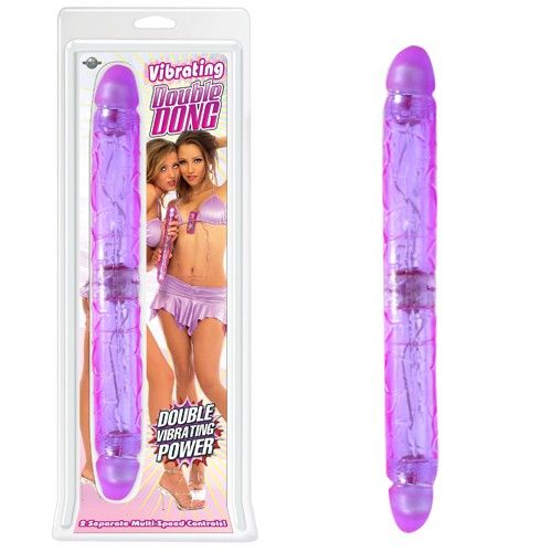 Двухконечный фиолетовый вибратор Pipedream Double Power PD3388-00 (34,5 см)