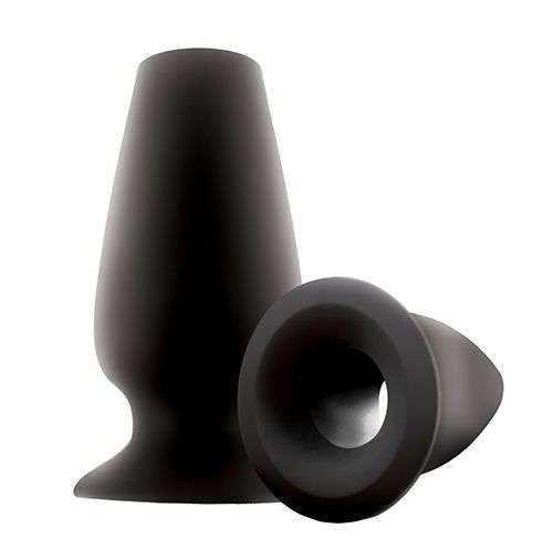 Чёрная анальная пробка с отверстием NS Novelties Renegade Peak A Boo NSN-1107-13 (10,1 см)