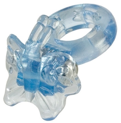 Голубое эрекционное кольцо-«Бабочка» California Exotic Novelties Basic Essentials Butterfly Enhancer SE-1738-20-2