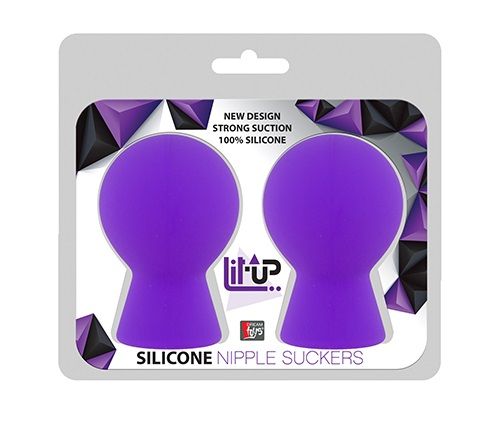 Фиолетовые присоски для груди Dream Toys LIT-UP NIPPLE SUCKERS SMALL PURPLE 21162
