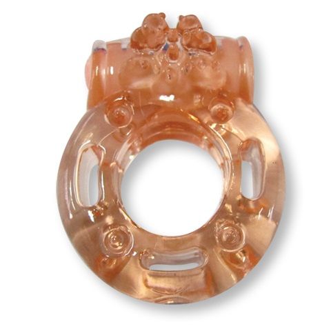 Эрекционное виброкольцо оранжевого цвета Luxe VIBRO «Ужас Альпиниста»