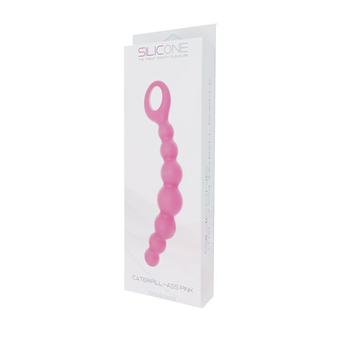 Розовая анальная цепочка Toyz4lovers CATERPILL-ASS SILICONE PINK T4L-00700916 (19,5 см)