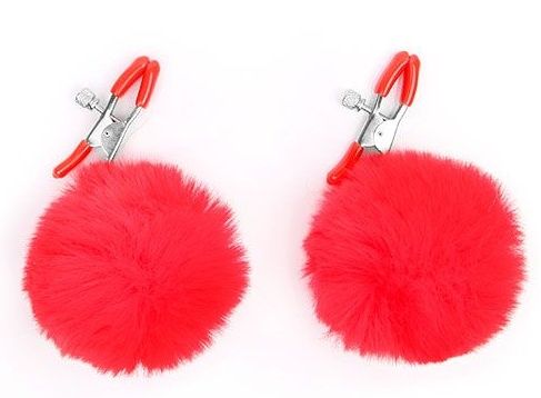 Зажимы для сосков с красным пушком Bior toys NTB-80606