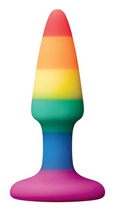 Разноцветная анальная втулка Dream Toys RAINBOW ANAL PLUG MINI 21741 (9 см)