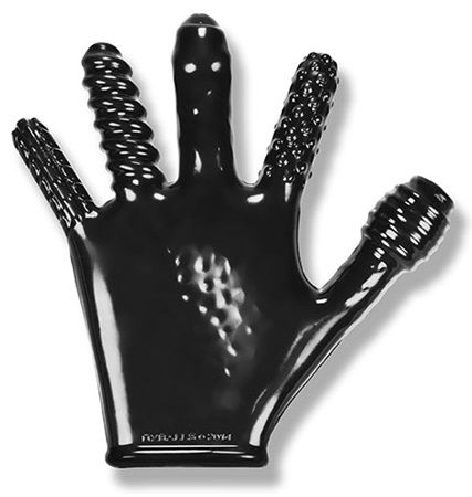 Чёрная перчатка для секса Mister B Oxballs Finger MB790345