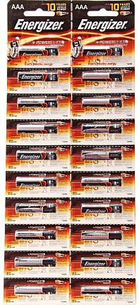 Батарейки Energizer POWER E92/AAA 1,5V E300140400 (тип AA, 20 шт)
