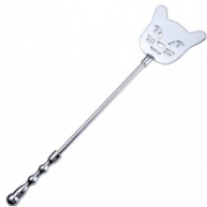 Серебристый металлический стек с кошечкой Vandersex RYSM-083-F-ZT (40 см)