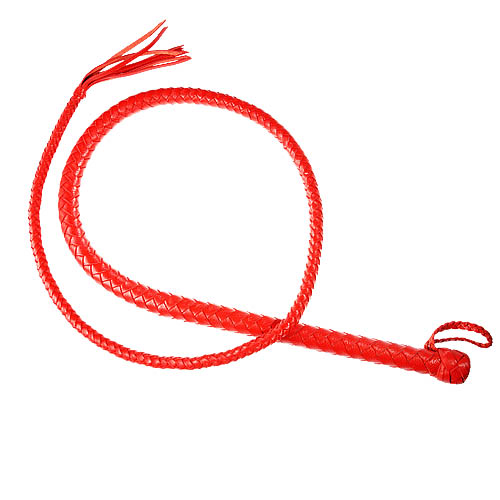 Красный кожаный кнут Sitabella 4050-2 (130 см)