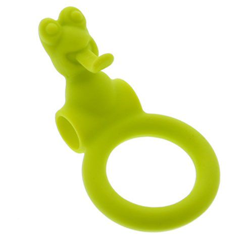 Зелёное эрекционное кольцо с вибрацией Dream Toys NEON FROGGY STYLE VIBRATING RING 20925