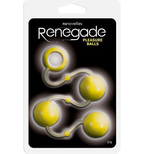 Жёлтые анальные шарики NS Novelties Renegade Pleasure Balls NSN-1117-19