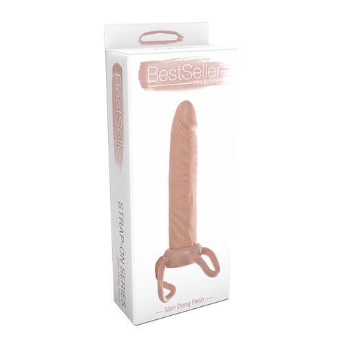 Насадка-фаллос телесного цвета для двойного проникновения Toyz4lovers DILDO STRAP ON SLIM DONG T4L-00700322