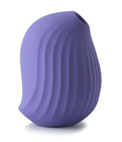 Сиреневый вакуум-волновой стимулятор с вибрацией и базой-ночником Cuddly Bird CB-PR