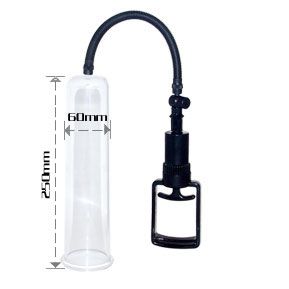 Прозрачная помпа мужская со вставкой в виде вагины Baile BM-010066A (25 см)