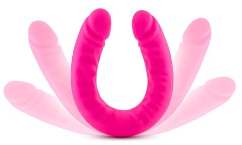 Розовый двусторонний фаллоимитатор Blush Novelties 18 inch Silicone Slim Double Dong BL-32290 (45,7 см)