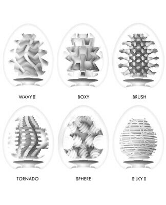 Набор из 6 мастурбаторов с различным рельефом Tenga EGG Easy Beat EGG-VP-3