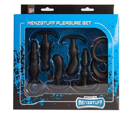 Набор для анальной стимуляции в чёрном цвете Dream Toys MENZSTUFF PLEASURE SET 21244