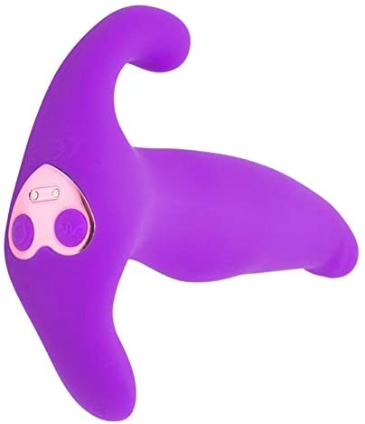 Лиловая анальная втулка с вибрацией и вращеним шариков Otouch HOOK Z002 фиолетовый (13,3 см)