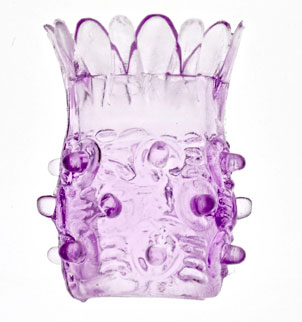 Фиолетовая насадка на фаллос с шипами в виде ананаса Sextoy 2011 00153-3