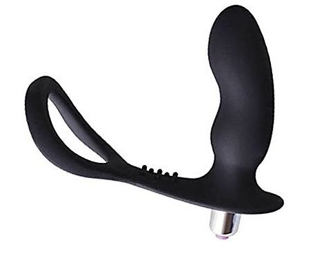 Чёрное эрекционное кольцо со стимулятором простаты Levett Levett Megan 15023