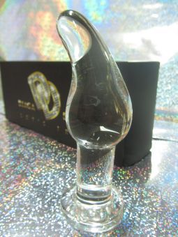 Прозрачная анальная пробка с загнутым кончиком Джага-Джага GD181 (12,5 см)