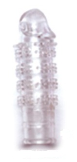 Прозрачная силиконовая насадка с закрытой головкой и усиками Sextoy 2011 00157C-4