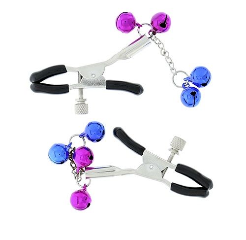 Зажимы на соски с цветными бубенцами Dream Toys 21344