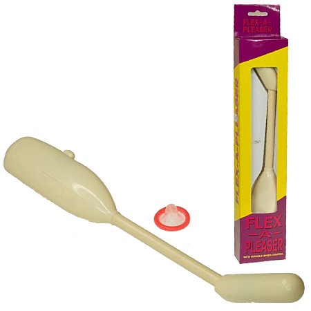 Вибромассажёр простаты молочного цвета Seven Creations FLEX-A-PLEASER 3000000299 (20 см)