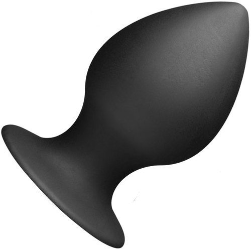 Анальная пробка в чёрном цвете XR Brands Medium Silicone Anal Plug TF1854 (10 см)