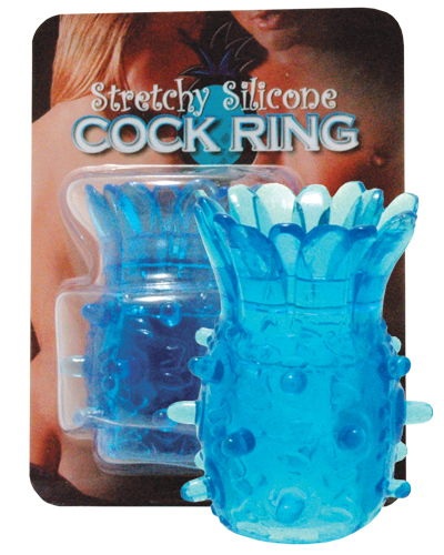 Насадка на пенис в виде распускающегося цветка в синем цвете Seven Creations SILICON TICKLER COCK RING 2K754CBLU