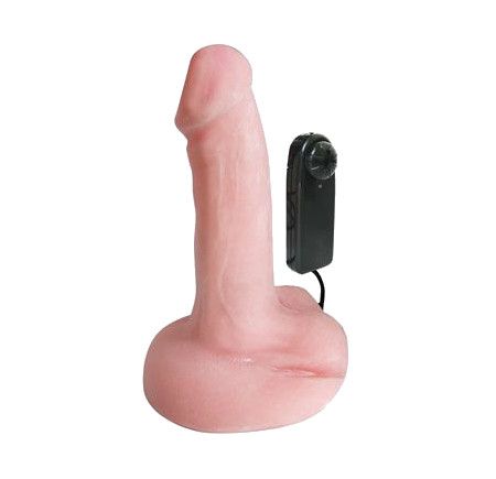 Реалистичный фаллоимитатор с ротацией телесного цвета Bior toys Realistic Cock Vibe EE-10076 (20 см)