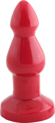 Красная виниловая анальная пробка Mister B Tsx Two Shots MB779017 (26 см)