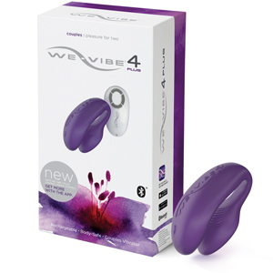 Фиолетовый вибромассажёр для двоих на радиоуправлении We-vibe 4 Plus WV 4-PUR PLUS