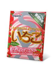 Презерватив c ароматом клубники Sagami Xtreme Strawberry №1 (1 шт)