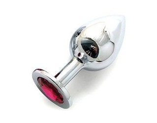 Анальная пробка с рубиновым кристаллом Anal Jewelry Plug BUTT PLUG Large SL-14 (9,5 см)