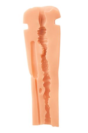 Серебристая мастурбатор-вагина в тубусе с вибрацией Topco Sales Penthouse Nicole Aniston  1091267