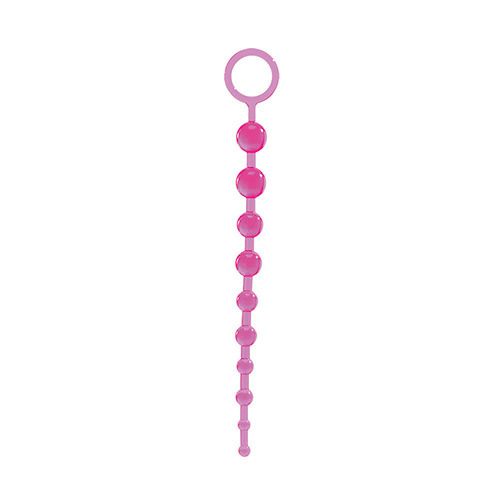 Розовая анальная цепочка с 10 шариками Toyz4lovers JAMMY JELLY ANAL 10 BEADS T4L-00700701 (32 см)