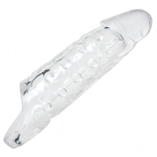 Прозрачная насадка на член с кольцом для мошонки XR Brands Tom of Finland Clear Realistic Cock Enhancer TF3049 (24 см)