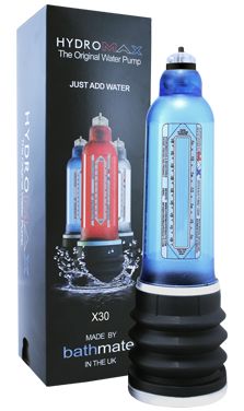 Голубой гидронасос для увеличения члена Bathmate Hydromax X30 Aqua Blue HM-30-P-AB