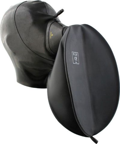 Медицинская маска с сумкой для дыхания Mister B Rubber Hood With Medical Mask And Breathing Bag MB6335