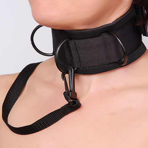 Чёрный неопреновый ошейник Sitabella 7100-1