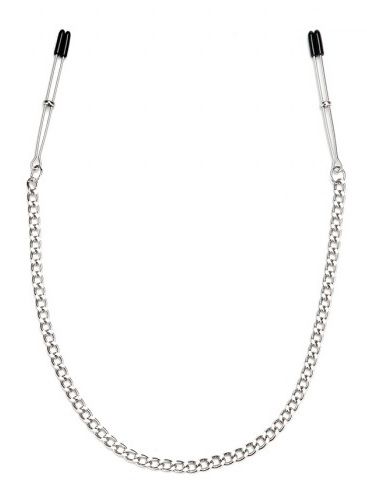 Регулируемые зажимы-пинцеты с серебристой цепочкой Lux Fetish LF5211