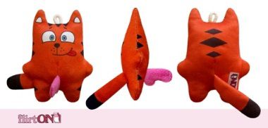 Оранжевый брелок FlirtOn «Рыжий кот» 2518