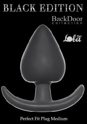 Чёрная анальная пробка Lola toys Perfect Fit Plug Medium 4212-01Lola (9 см)