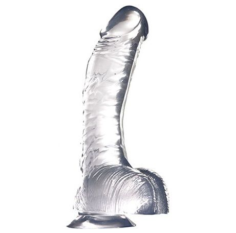 Прозрачный фаллоимитатор на присоске Dream Toys JELLY JOY LUMINOUS 310066