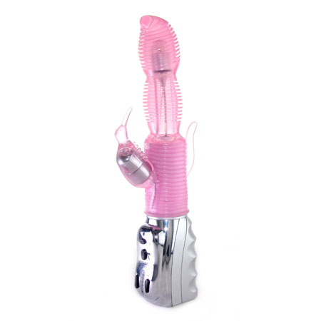 Вибромассажер в розовом цвете с ротацией, стимуляцией клитора и 7 уровнями вибрации Baile «Волна» BW-029906А-0102